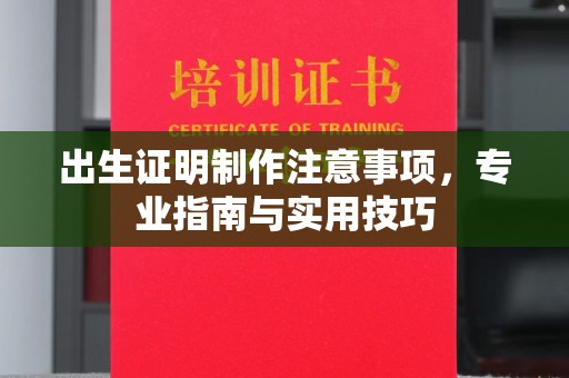 钦北出生证明制作注意事项，专业指南与实用技巧
